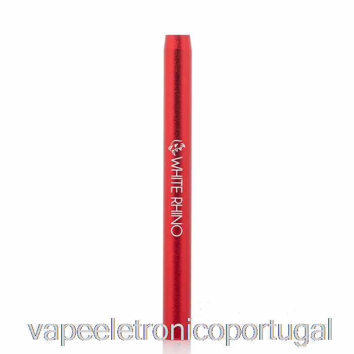 Vape Eletrônico Branco Rinoceronte Metal Bastão Provador Tubo Vermelho